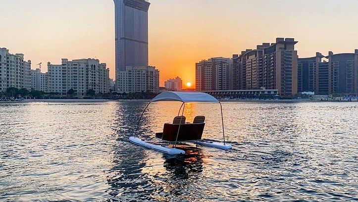 Top 5 Boating Activities in UAE - Costa Azzura Electric Catamaran at The Pointe, Palm Jumeirah